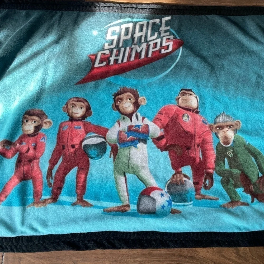 SPACE CHIMPS fleece blanket bedding cover